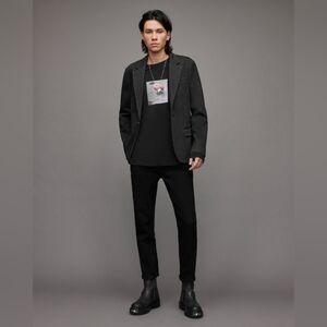 SOLD!!! Allsaints Mercier Black Denim Single Breasted Jacket NWOT